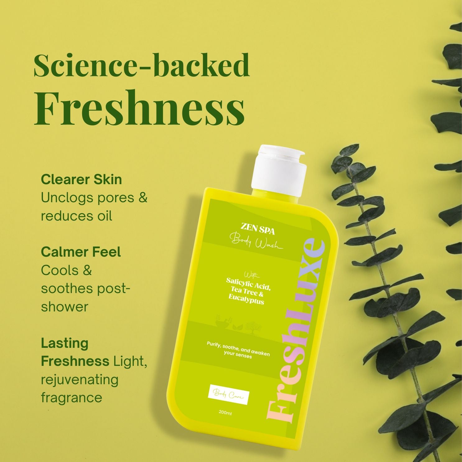 FreshLuxe Zen Spa Body Wash | Soothing & Anti-Bacterial