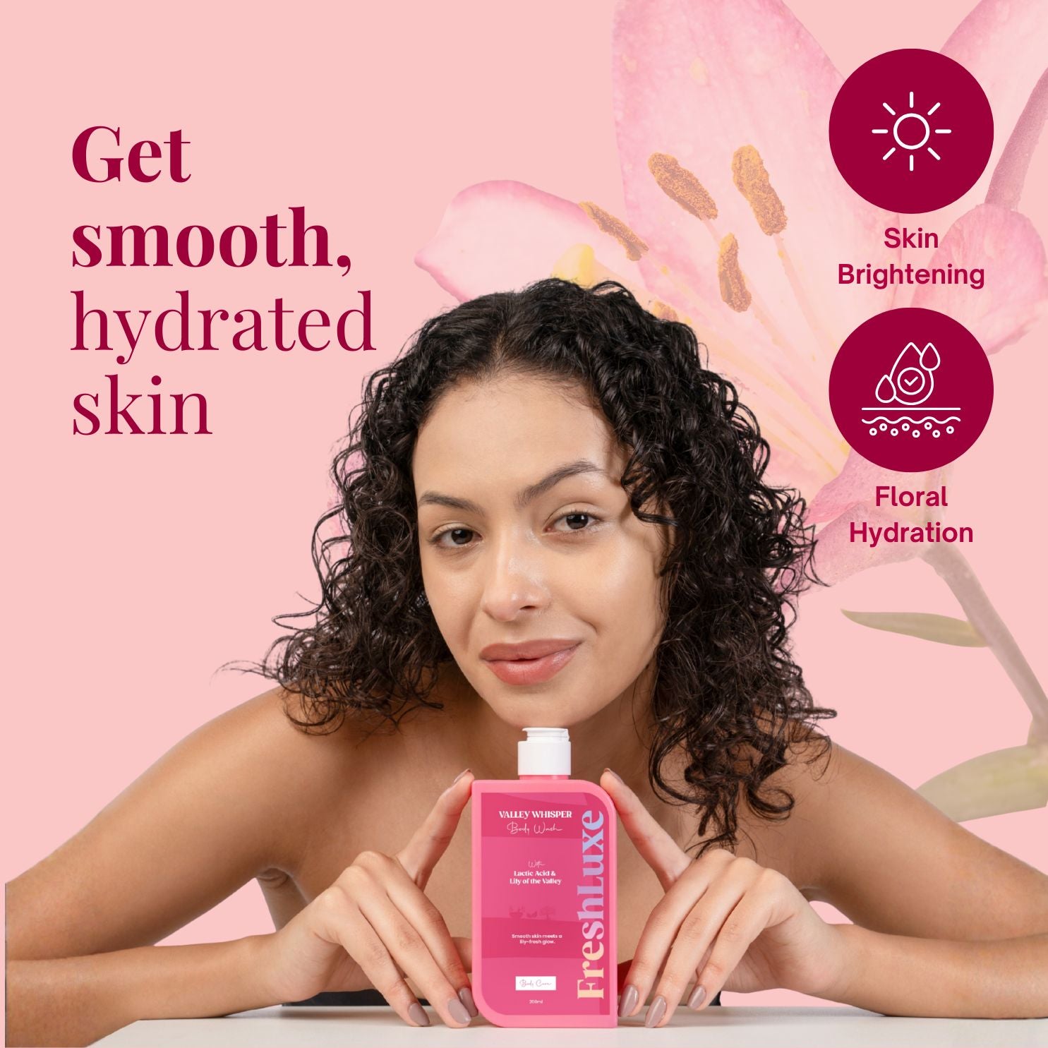 FreshLuxe Valley Whisper Body Wash | Reduces Dark Spots | Floral Scent