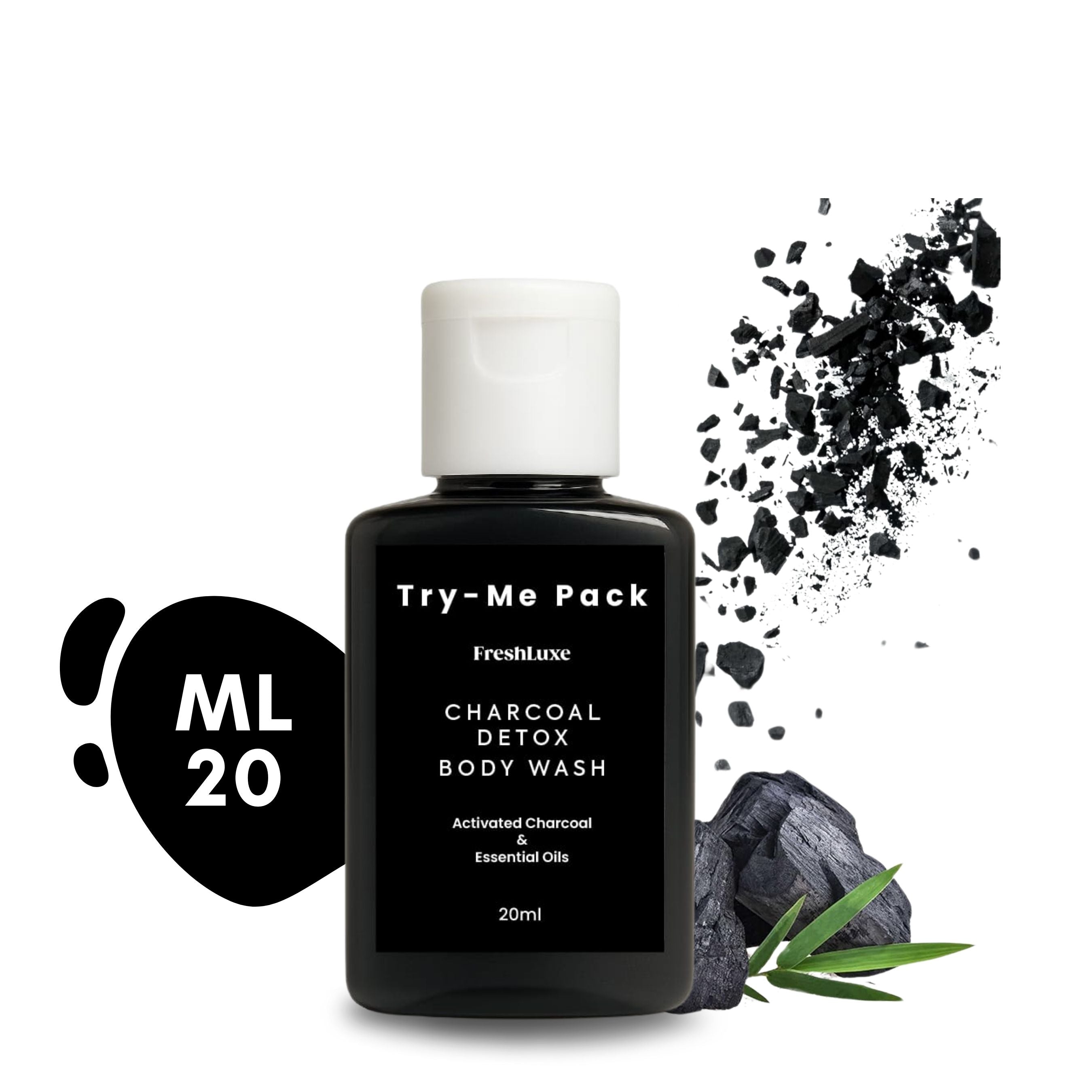 Deep Cleansing Charcoal Detox Bodywash with Aloe Vera- 15ml