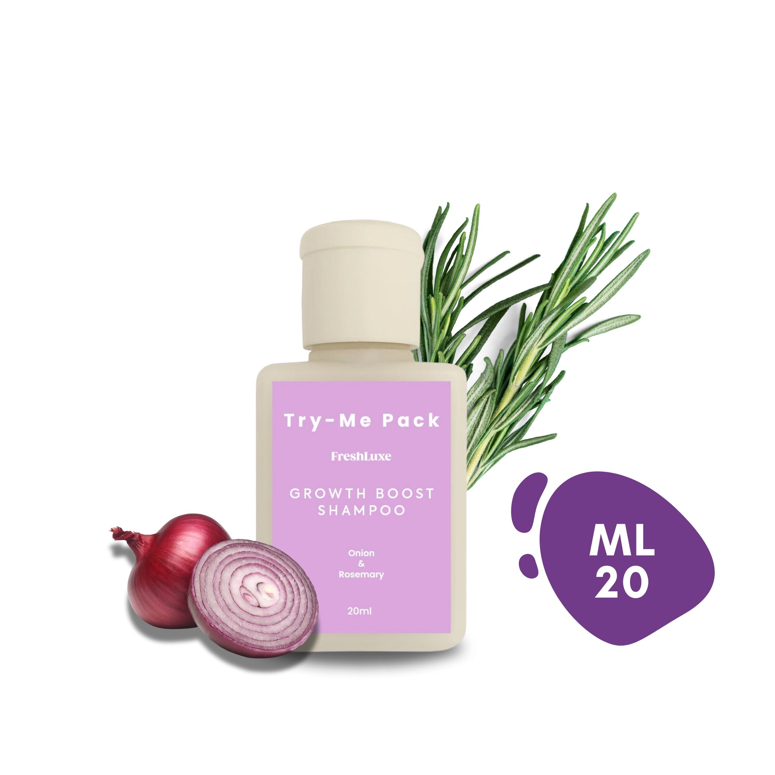 Growth Boost Shampoo with Rosemary & Onion | Strengthens Roots- 15 ml