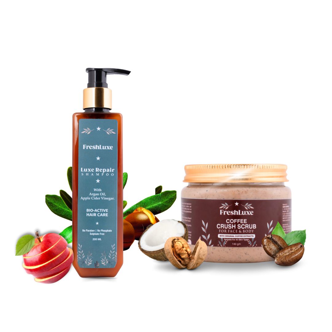 Luxe Repair Shampoo & Exfoliating Coffee Scrub