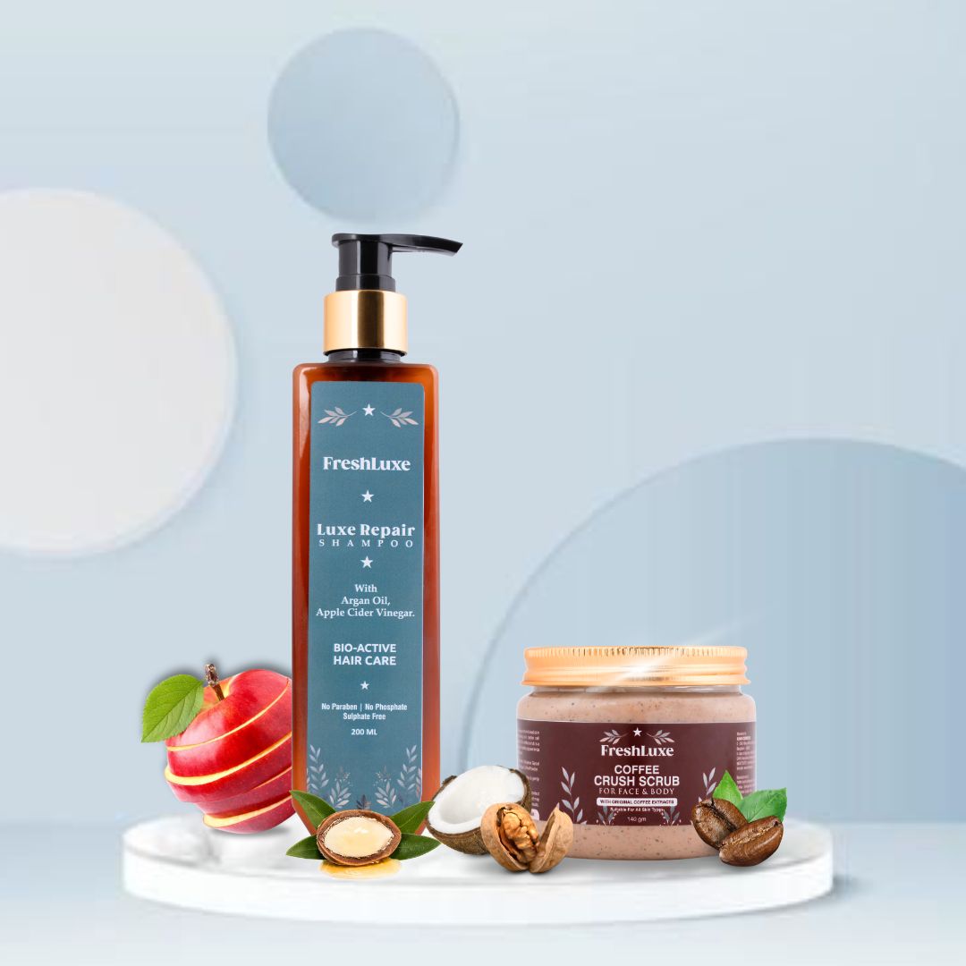 Luxe Repair Shampoo & Exfoliating Coffee Scrub