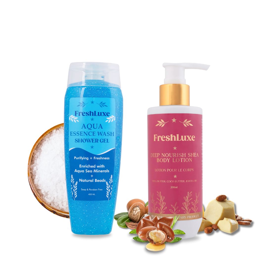 Aqua Essence Bodywash & Shea Butter & Cocoa Butter Lotion