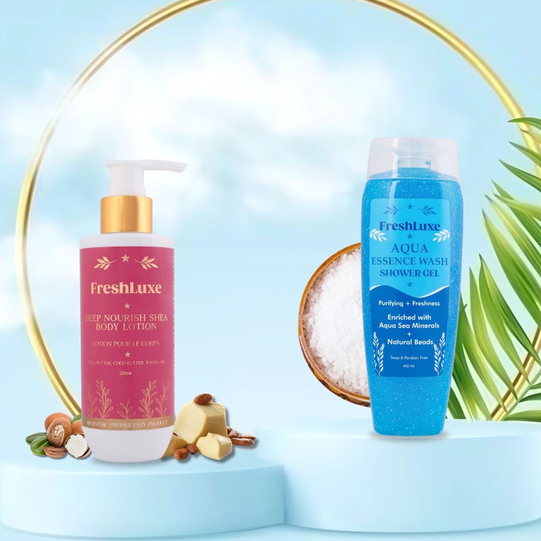 Aqua Essence Bodywash & Shea Butter & Cocoa Butter Lotion