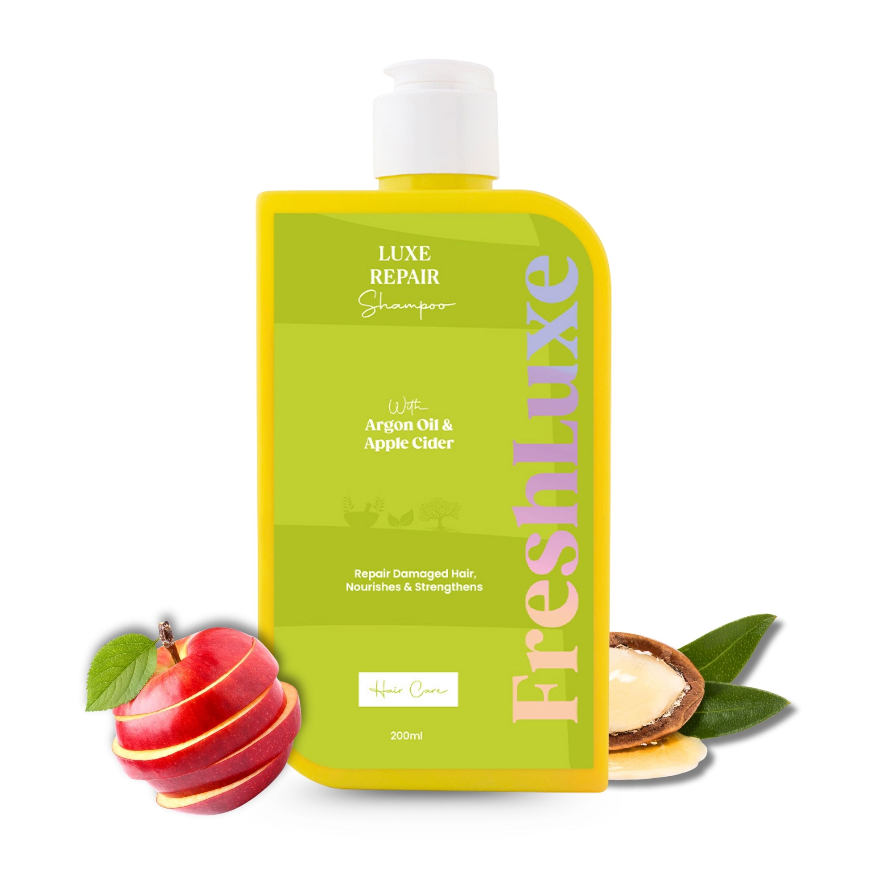 Luxe Repair Shampoo with Moroccan Argan Oil & Apple Cider | For Strength & Repair- 200ml