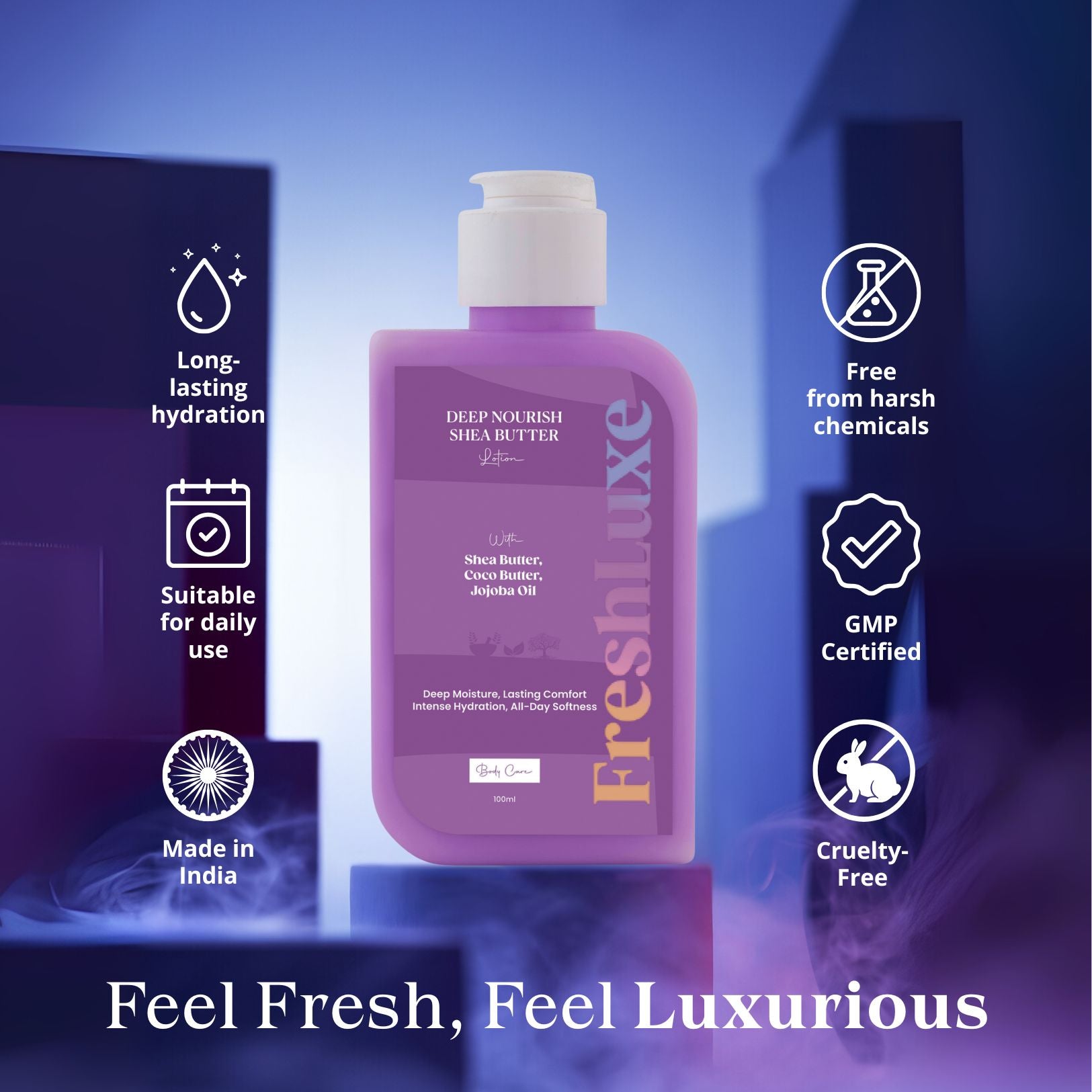 Deep Nourish Shea Butter & Cocoa Butter Lotion | For Intense Hydration- 200ml