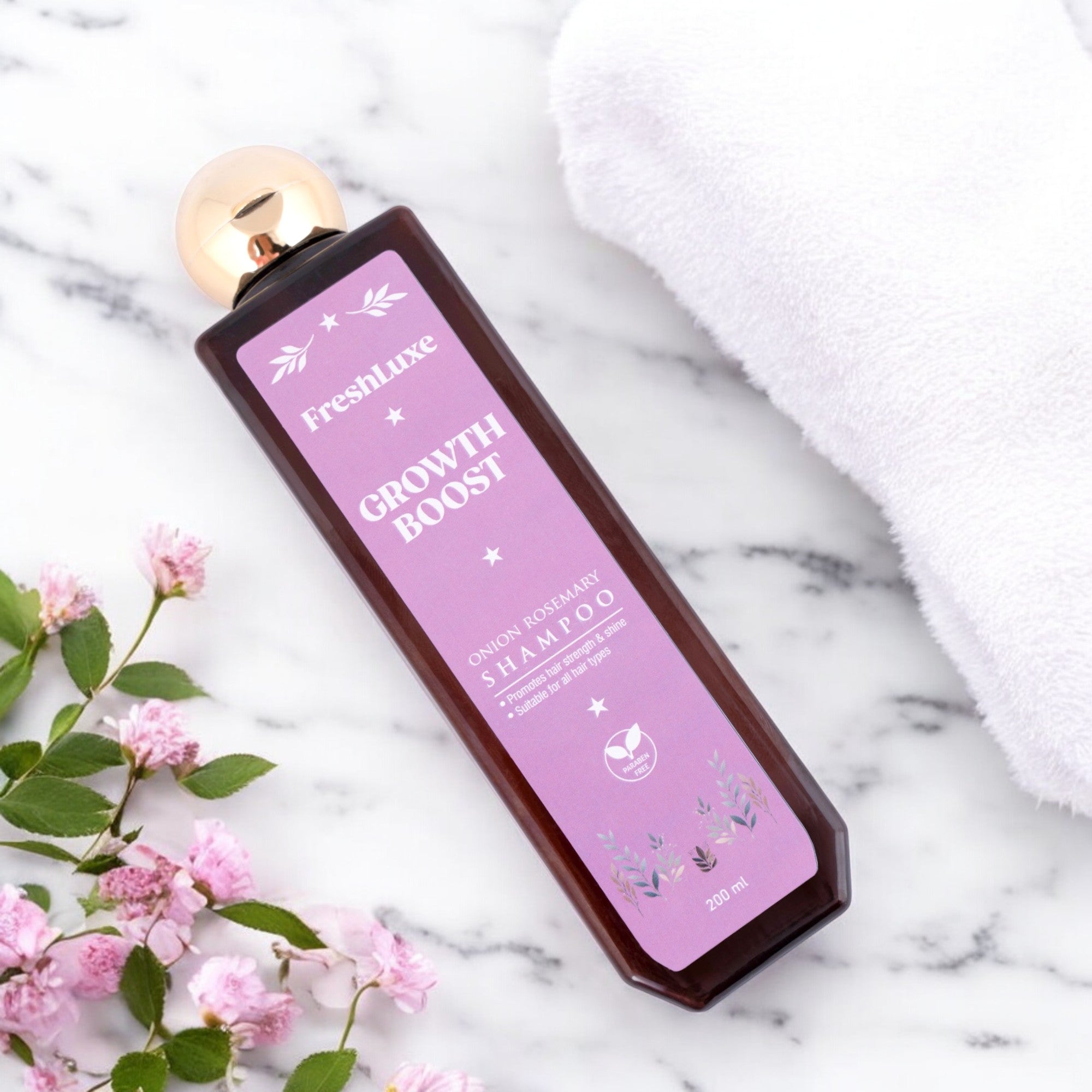 Growth Boost Shampoo with Rosemary & Onion | Strengthens Roots- 200ml