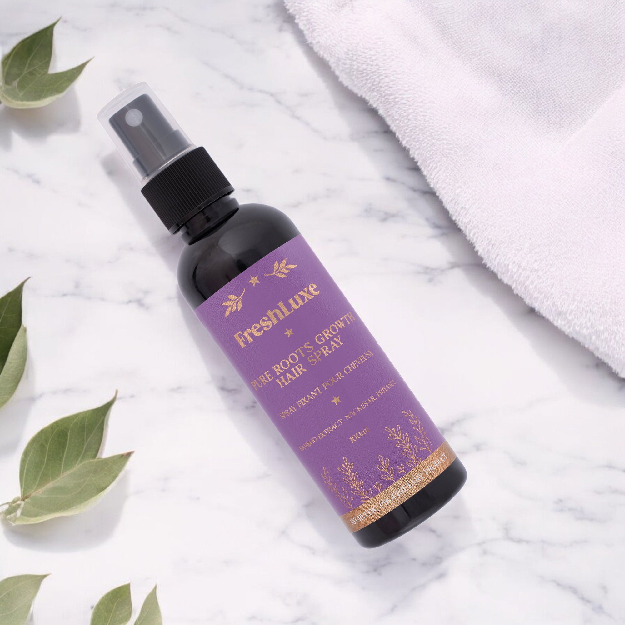 Pure Roots Growth Spray for Hair Growth & Hydrating Dry Scalp | With Bamboo Extract, Nagkesar & Priyangu- 100ml