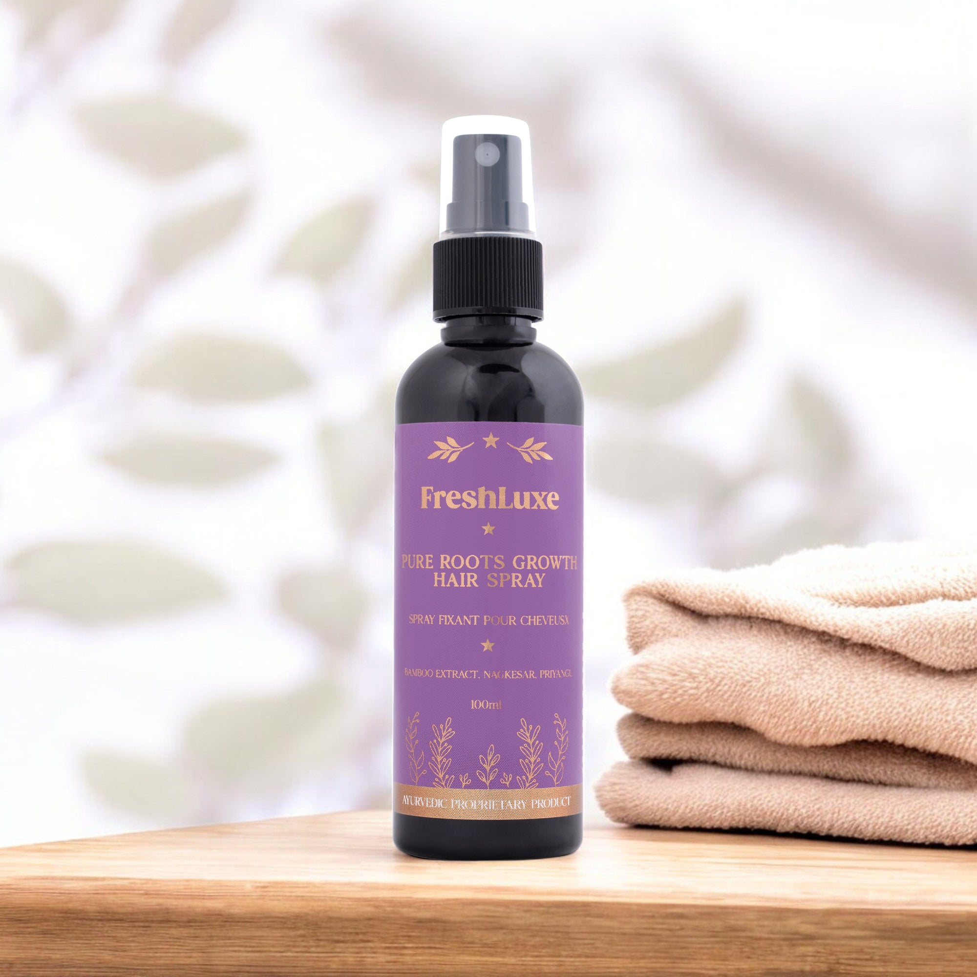 Pure Roots Growth Spray for Hair Growth & Hydrating Dry Scalp | With Bamboo Extract, Nagkesar & Priyangu- 100ml