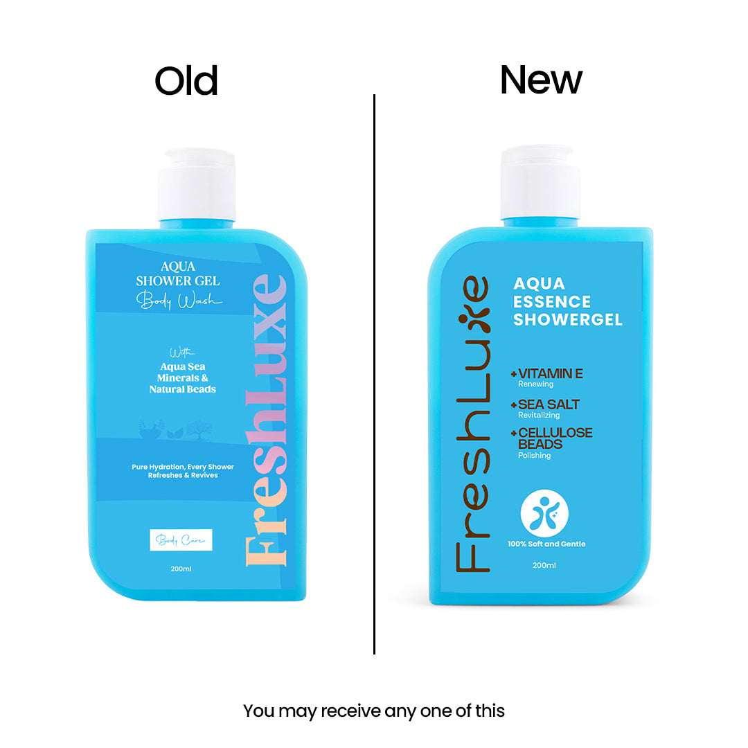 FreshLuxe Aqua Essence Shower Gel | Deep Hydration & All-Day Freshness | 200 ml | 400 ml