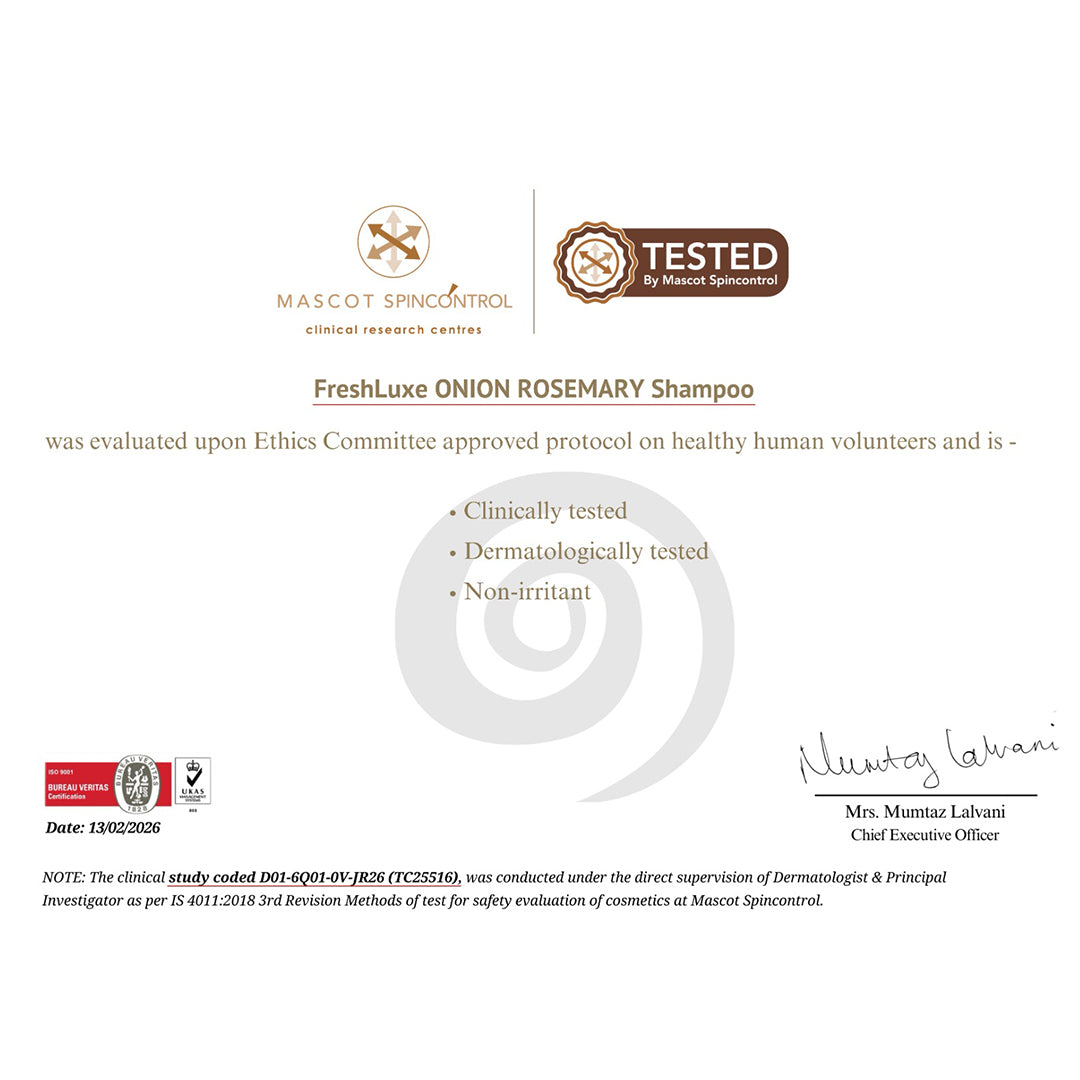 Onion & Rosemary Growth Boost Shampoo for Strong, Shiny Hair | 200 ml