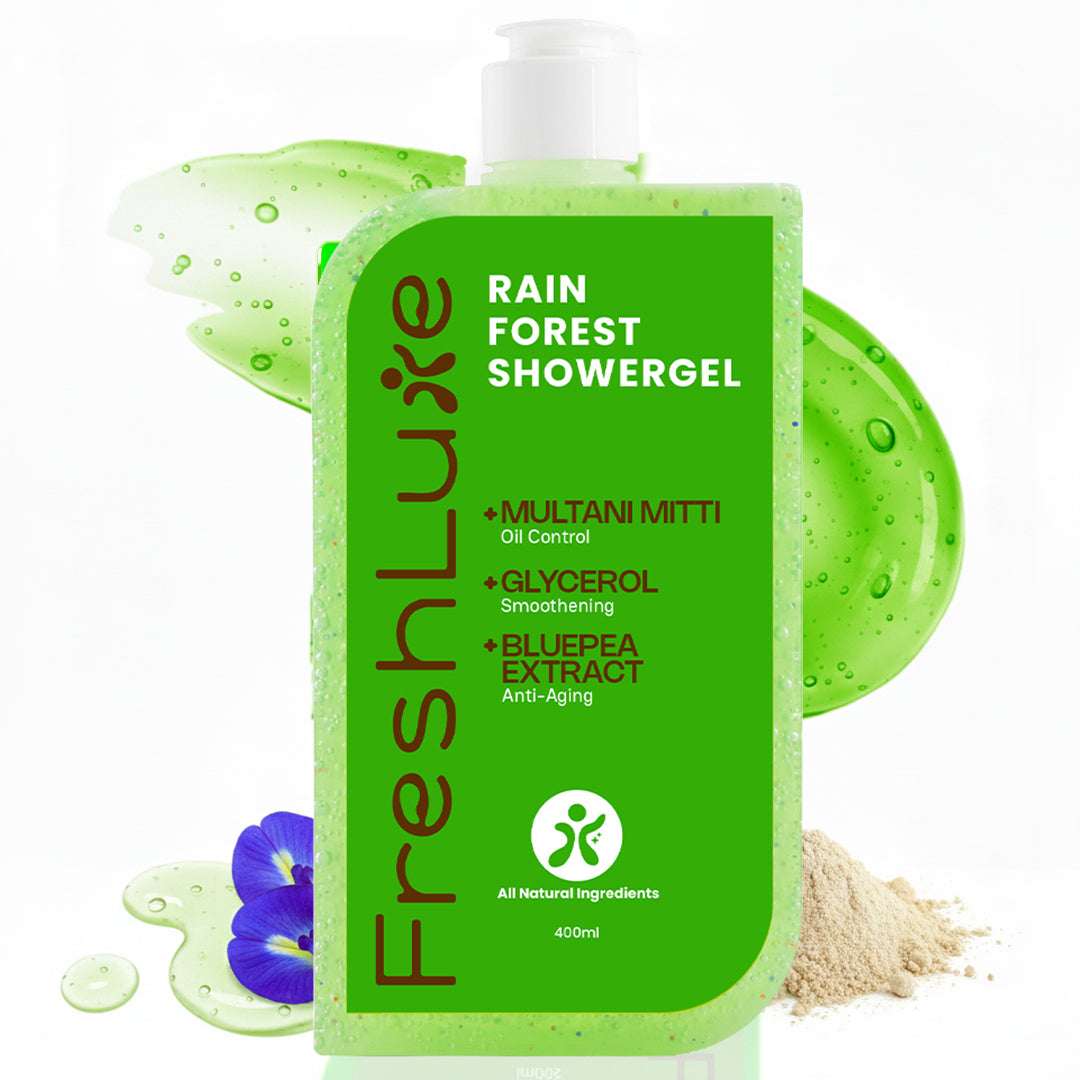 FreshLuxe Rain Forest Body Wash | Paraben & SLS Free | Rain Bath Scent | 200 ml | 400 ml