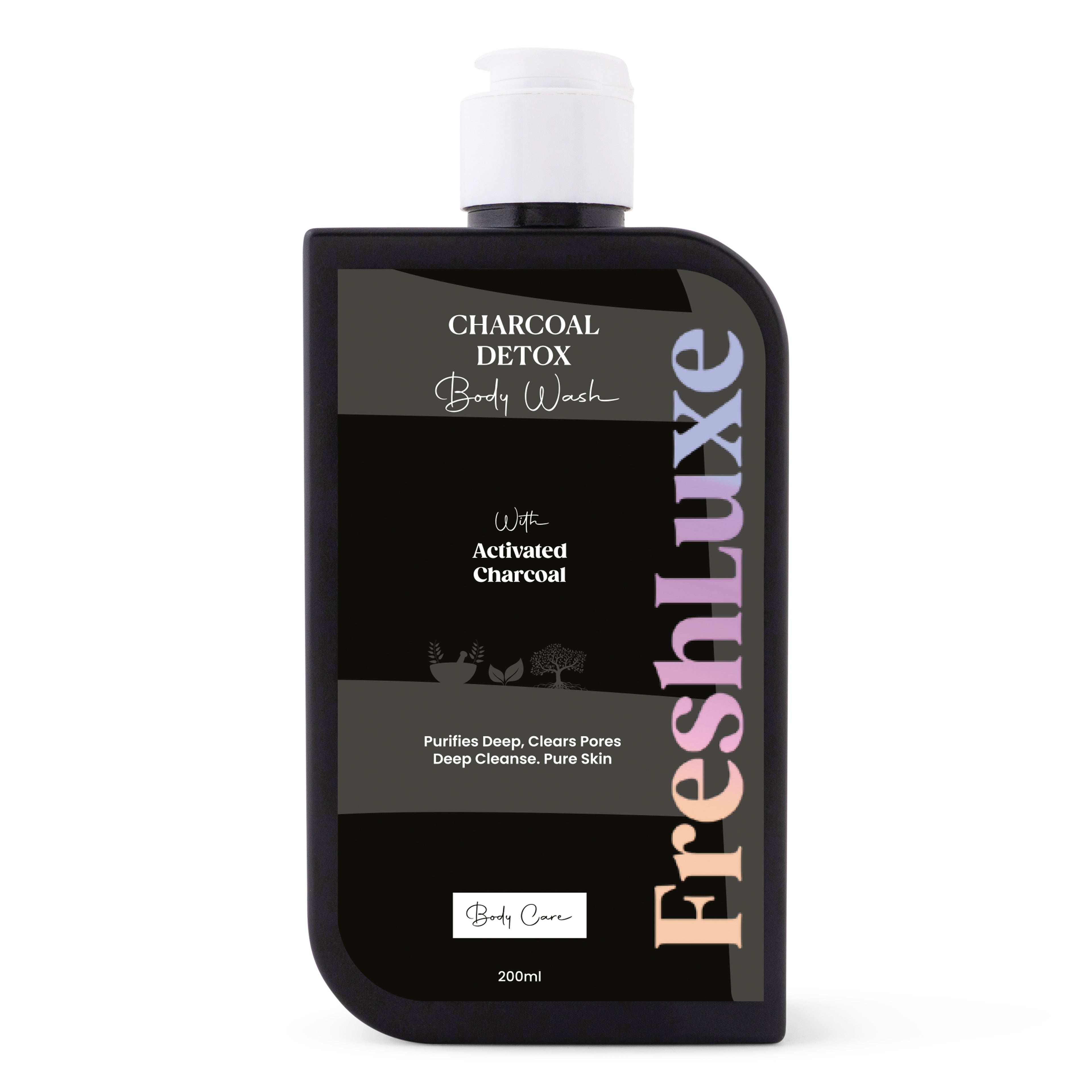 Deep Cleansing Charcoal Detox Bodywash with Aloe Vera- 200ml