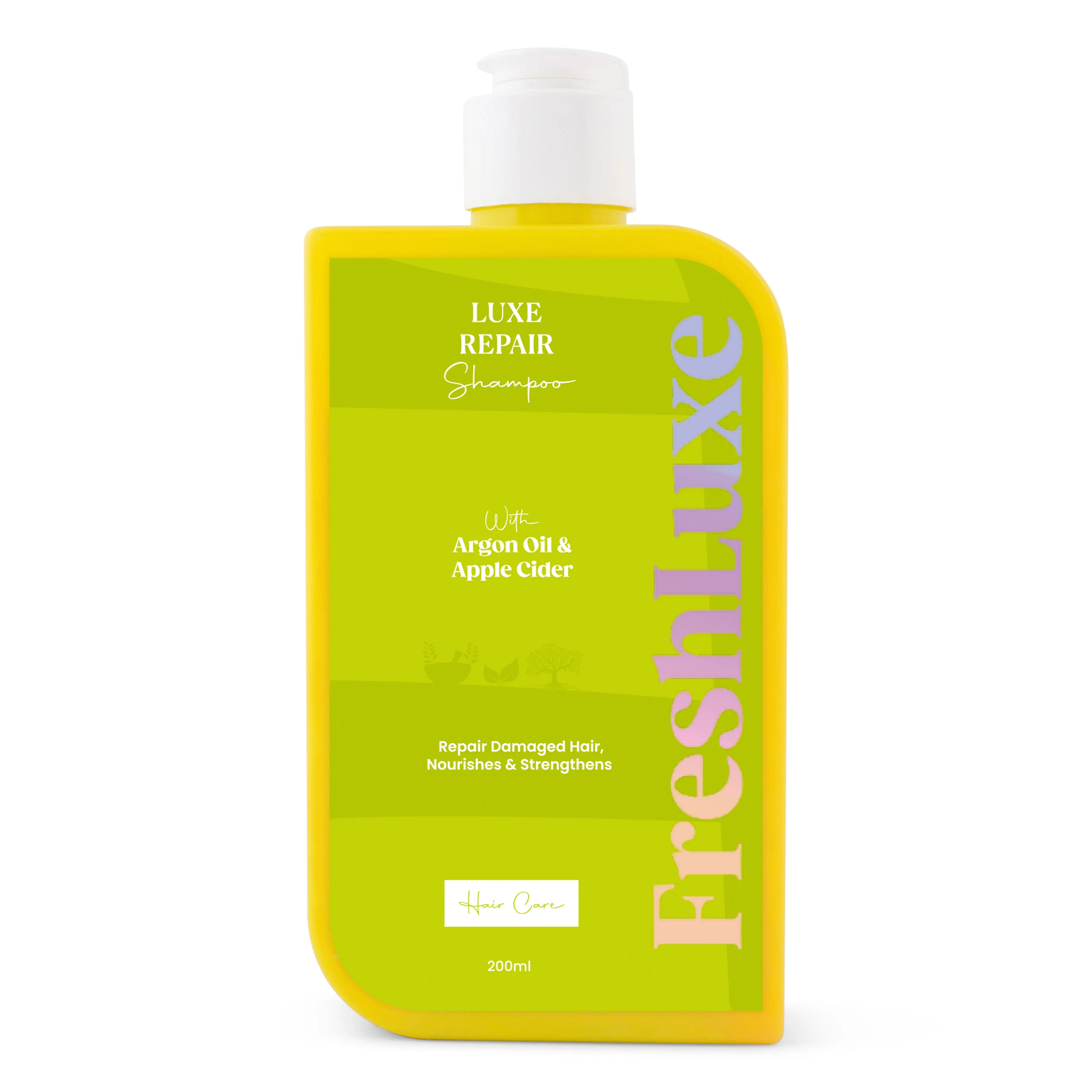 FreshLuxe Repair Shampoo | Damaged Bond Repair Cleanser | Moroccan Argan Oil & Apple Cider | Men & Women