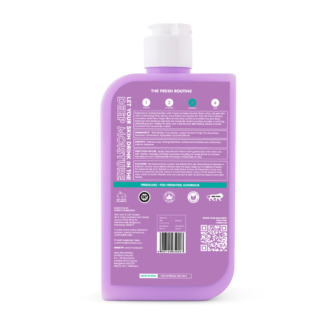 Deep Nourish Shea Butter & Cocoa Butter Lotion | For Intense Hydration- 200ml