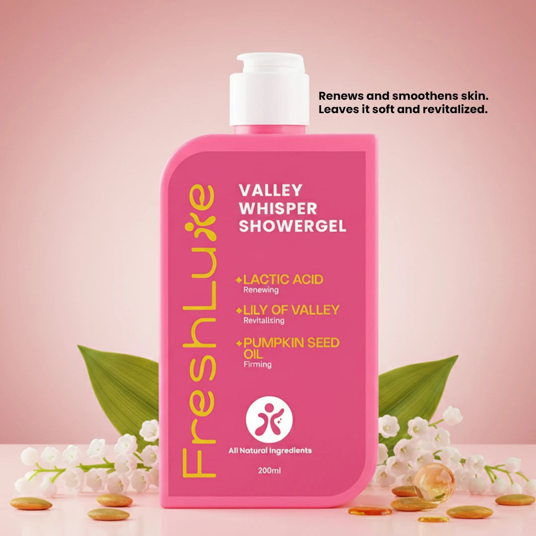FreshLuxe Valley Whisper Body Wash | Reduces Dark Spots | Floral Scent | 200 ml | 400 ml
