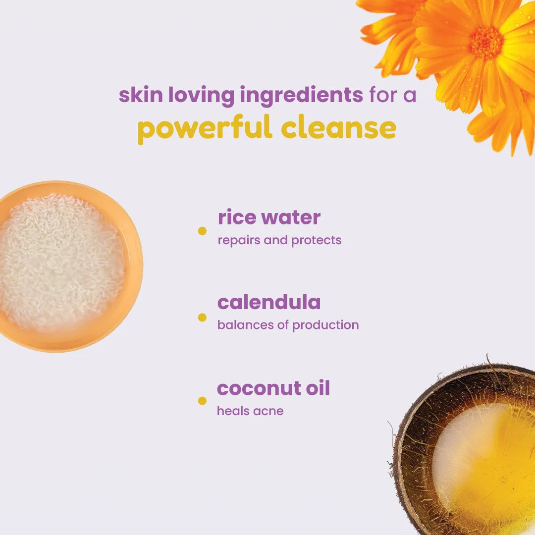 Rice Water Face Wash | Brightening & Nourishing Cleanser for Radiant Skin, 100 ml