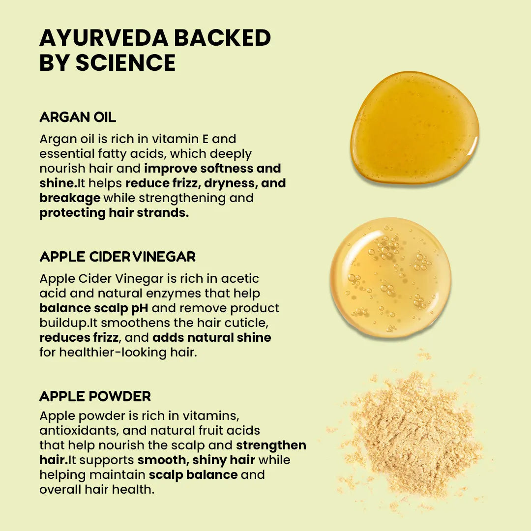 Moroccan Argan & Apple Cider Shampoo | Deep Moisturization, Smooth & Lustrous Hair 200 ml