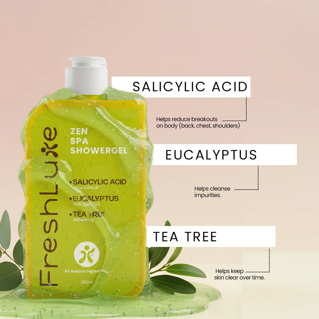 FreshLuxe Zen Spa Body Wash | Soothing & Anti-Bacterial | 200 ml | 400 ml