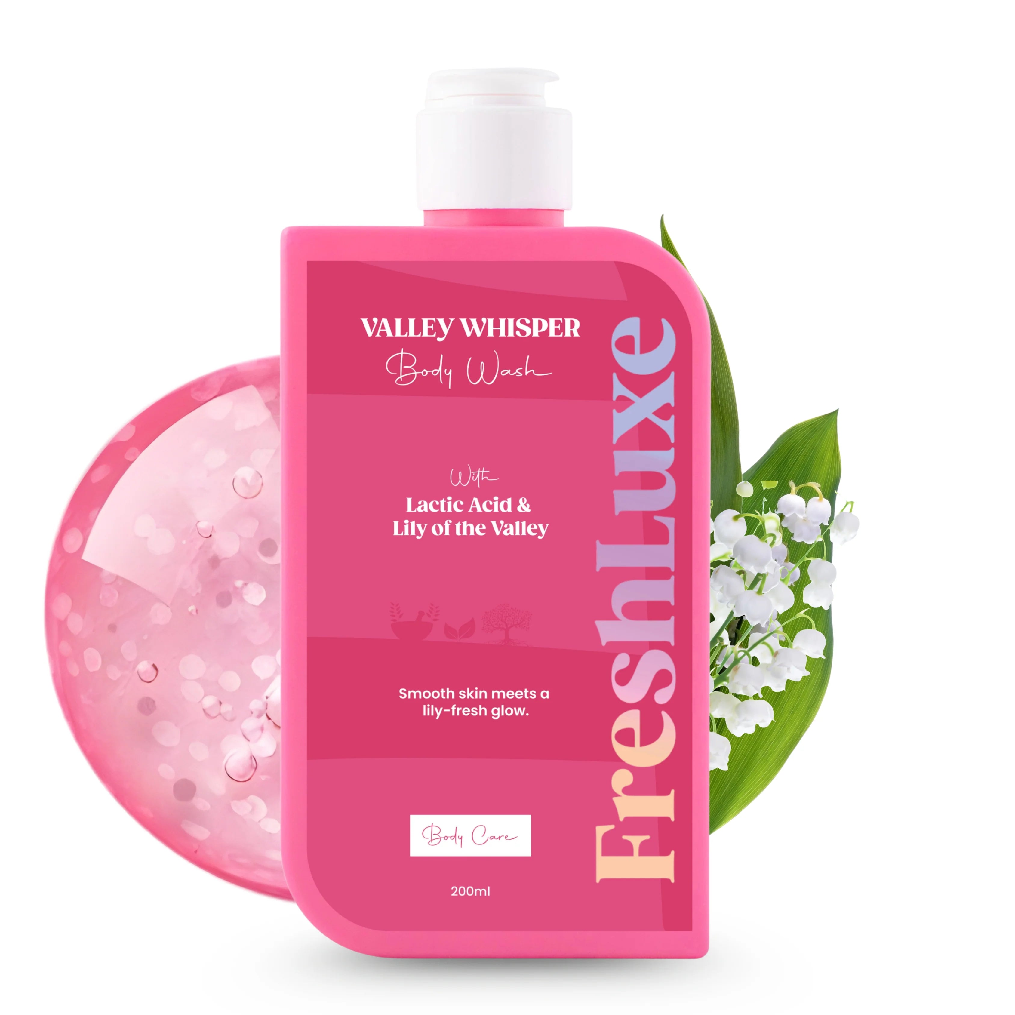 FreshLuxe Valley Whisper Body Wash | Reduces Dark Spots | Floral Scent | 200 ml | 400 ml