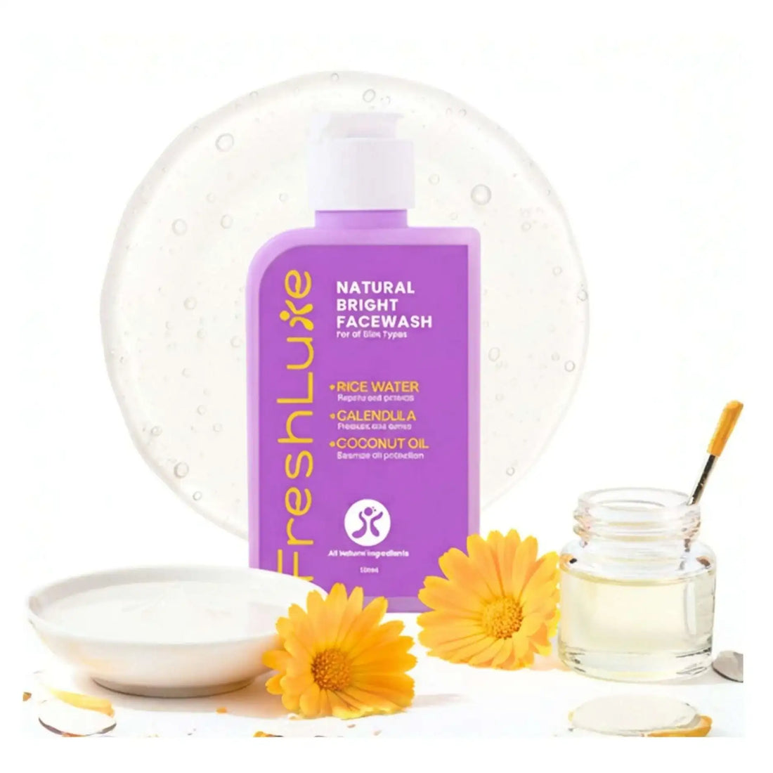 Rice Water Face Wash |  Brightening &amp; Nourishing Cleanser for Radiant Skin, 100 ml