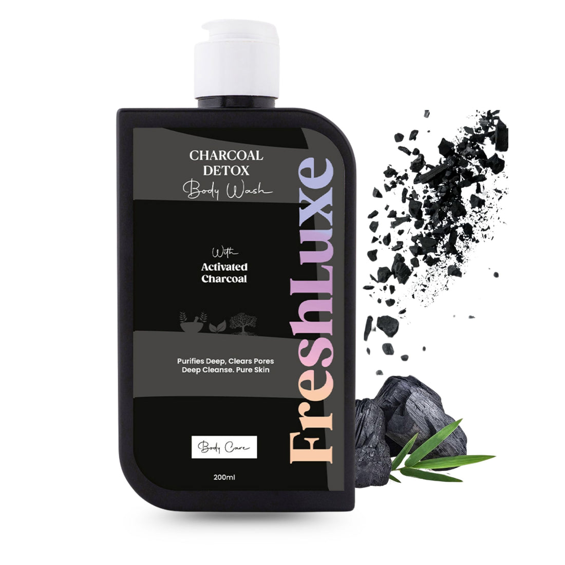 Deep Cleansing Charcoal Detox Bodywash with Aloe Vera- 200ml