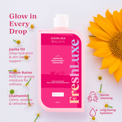 Jojoba Silk Bodywash for Sensitive Skin | With Kokum Butter &amp; Chamomile- 200ml