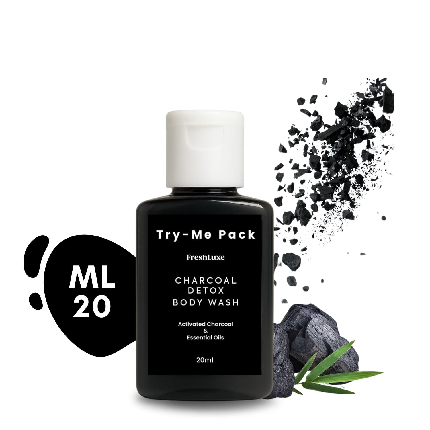 Deep Cleansing Charcoal Detox Bodywash with Aloe Vera- 15ml