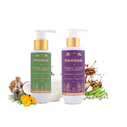 Strength &amp; Shine Rice Water Shampoo &amp; Natural Bright Facewash