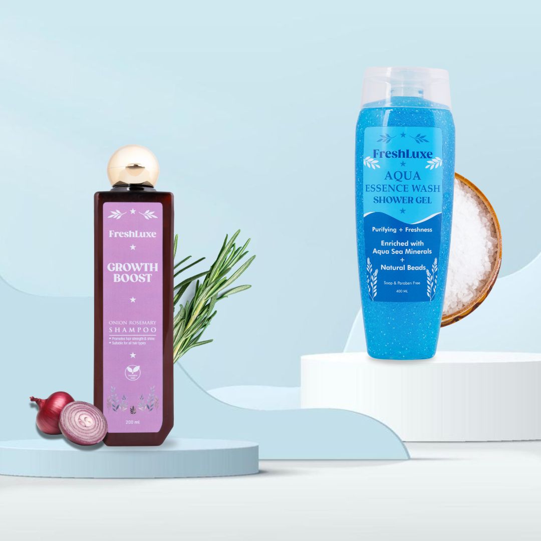 Growth Boost Shampoo &amp; Aqua Essence Bodywash