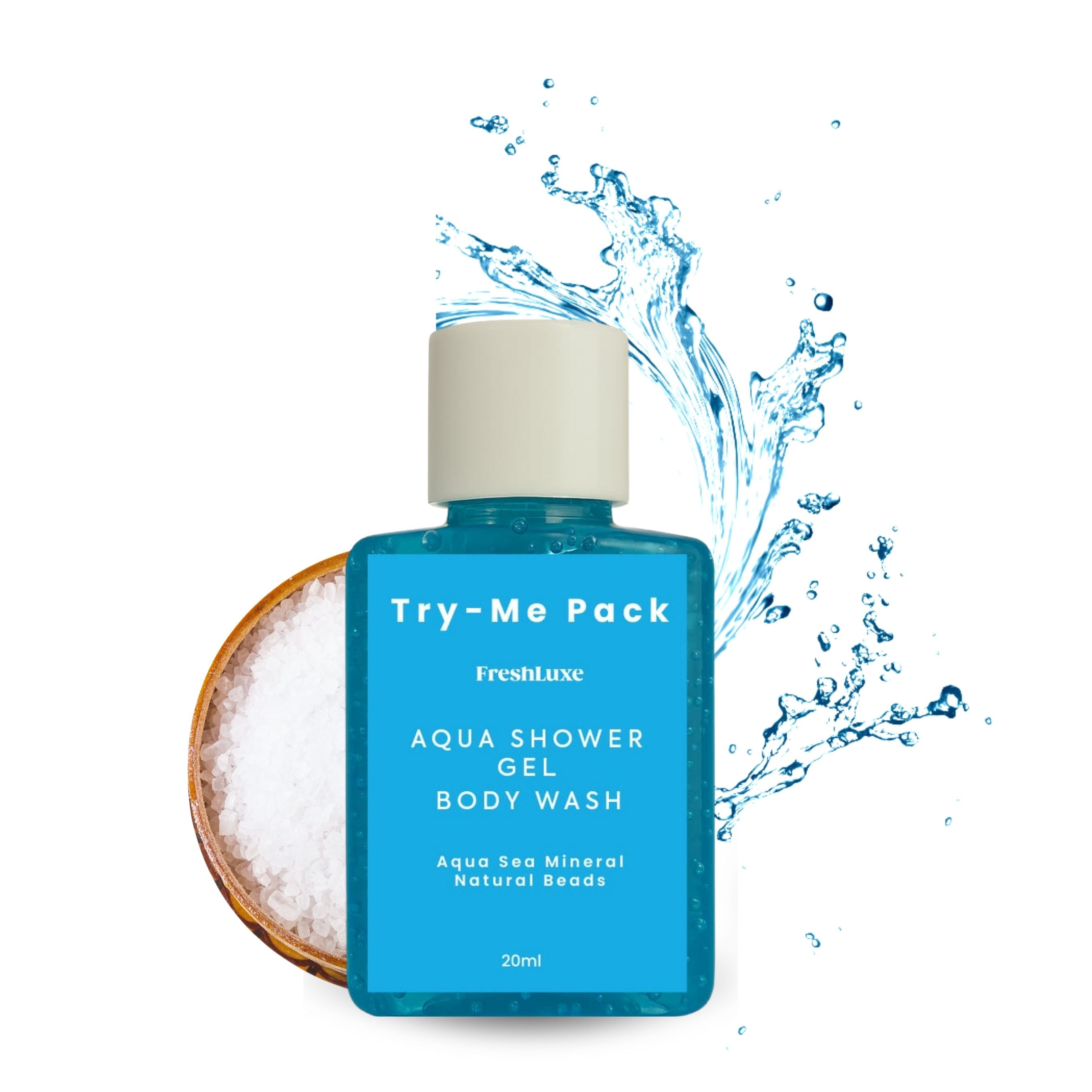 Aqua Essence Bodywash with Sea Salts &amp; Scrub Beads | For Long-Lasting Freshness- 15 ml
