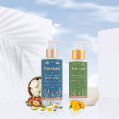 Jojoba Silk Bodywash &amp; Natural Bright Facewash