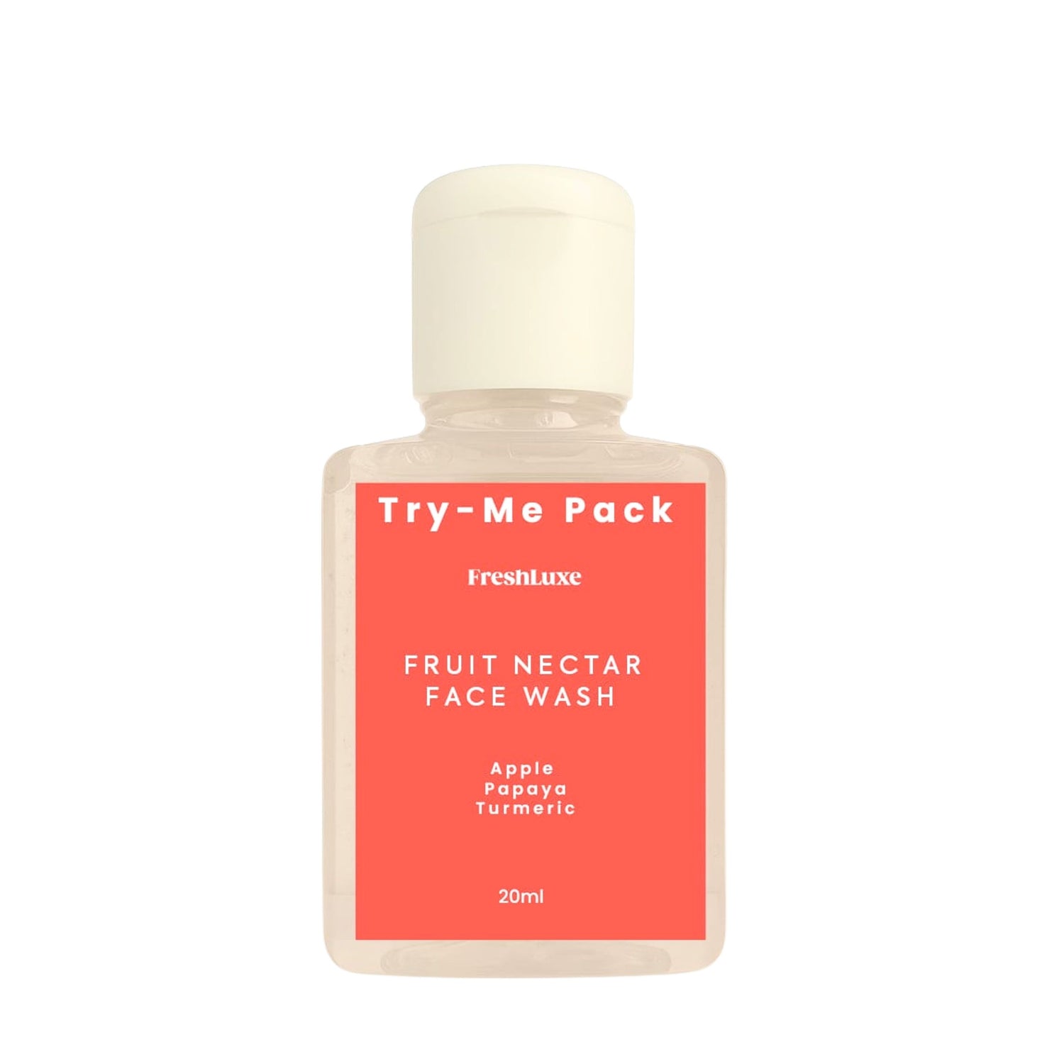 Fruit Nectar Facewash | Apple, Papaya &amp; Turmeric | Brightening &amp; Revitalizing- 15ml