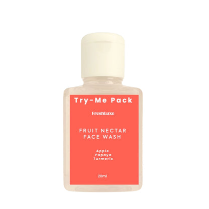 Fruit Nectar Facewash | Apple, Papaya &amp; Turmeric | Brightening &amp; Revitalizing- 20ml