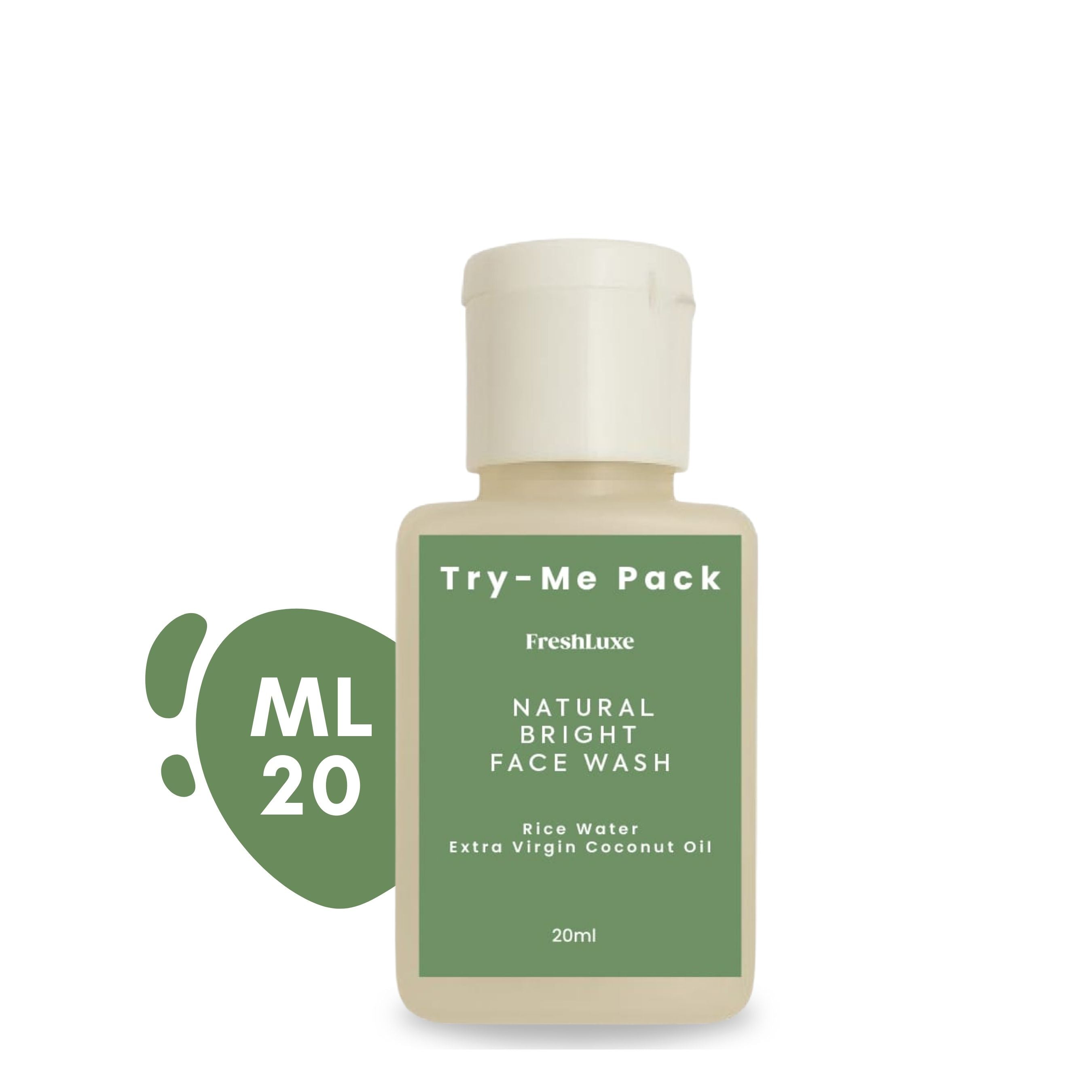 Natural Bright Facewash with Rice Water &amp; Extra Virgin Coconut Oil | For Deep Cleansing &amp; Naturally Bright Skin- 15ml