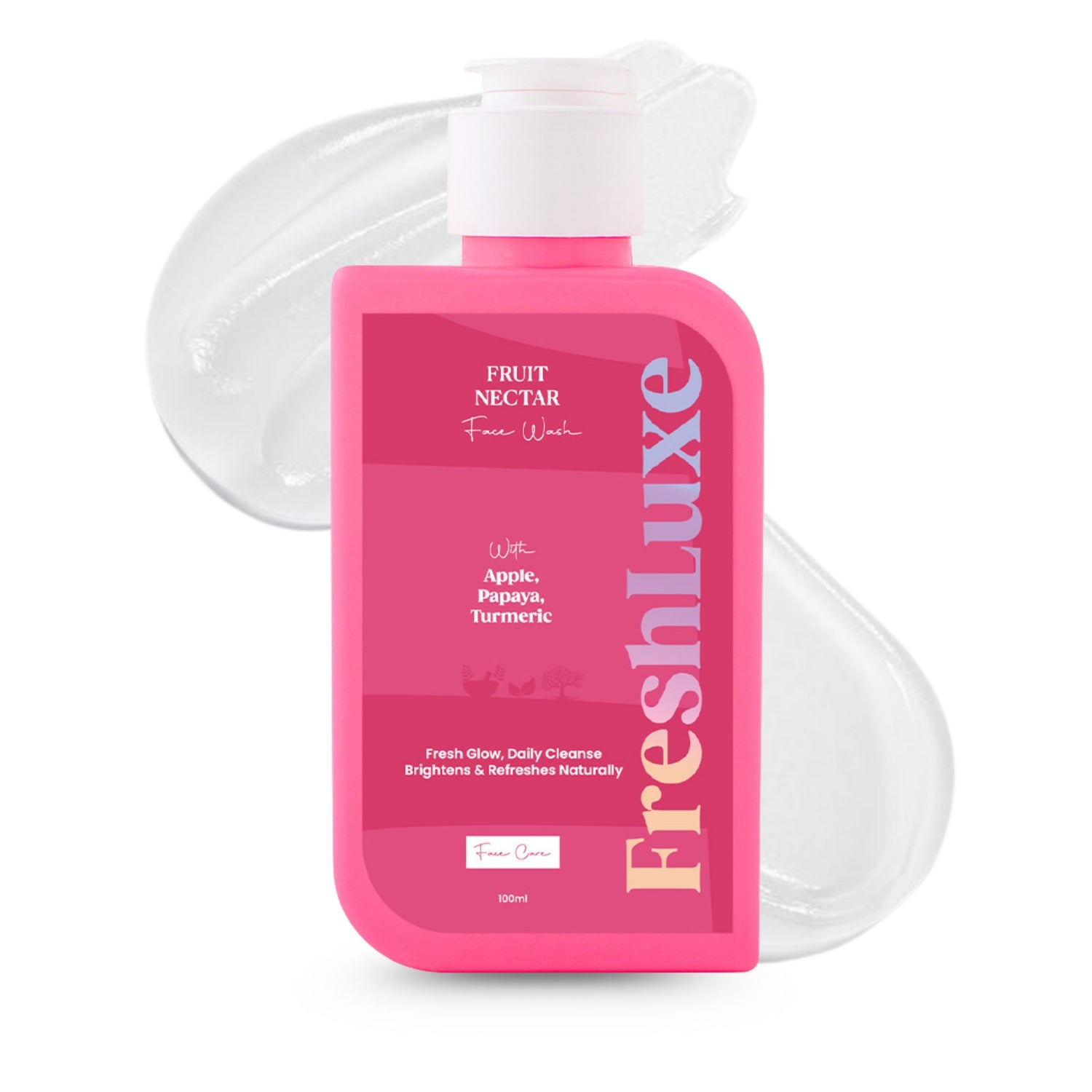 Fruit Nectar Facewash | Apple, Papaya &amp; Turmeric | Brightening &amp; Revitalizing- 100ml