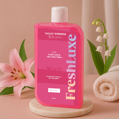 FreshLuxe Valley Whisper Body Wash | Reduces Dark Spots | Floral Scent | 200 ml | 400 ml