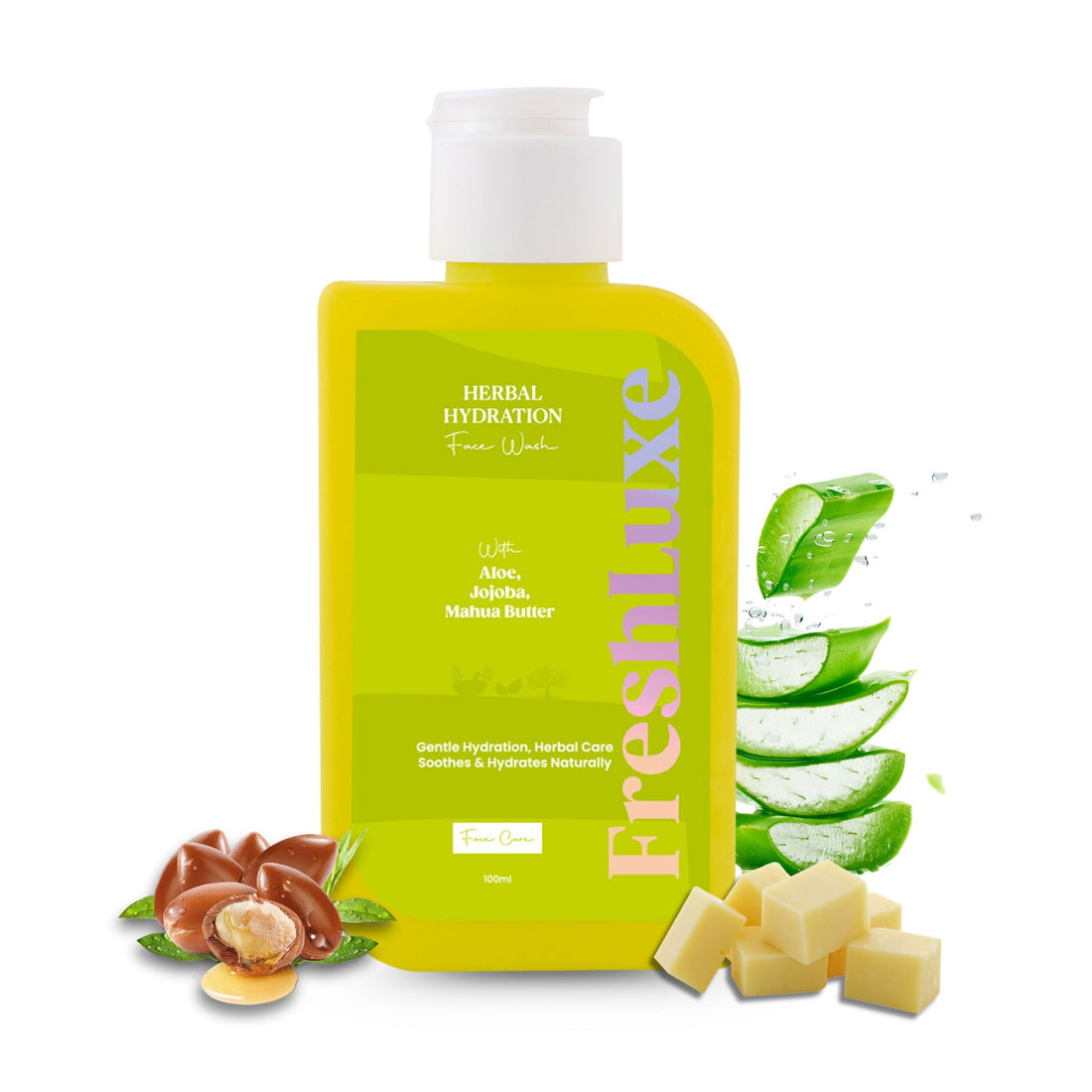 Herbal Hydration Facewash | Aloe Vera &amp; Neem | Gentle Cleanse &amp; Deep Moisture- 100ml