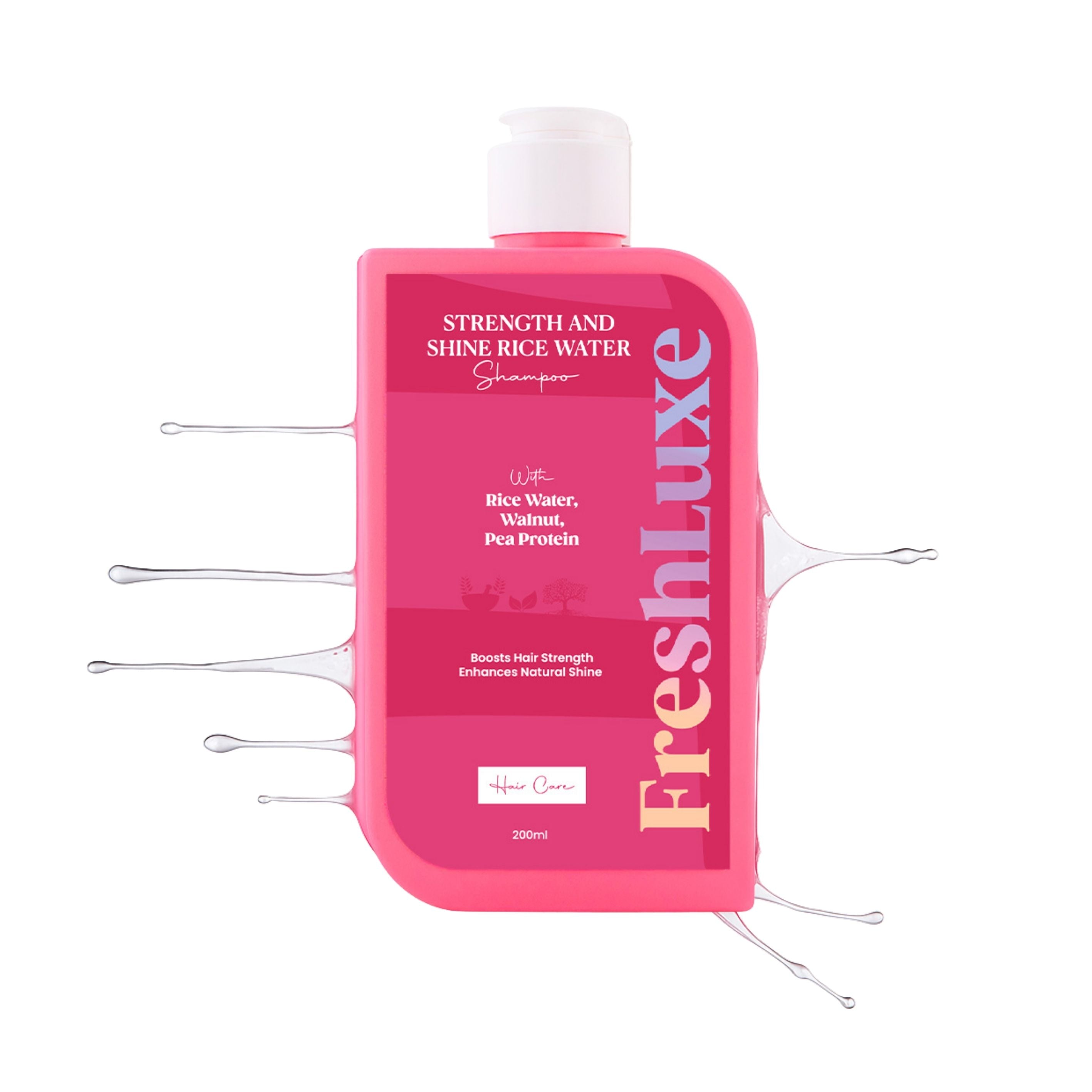Strength &amp; Shine Rice Water Shampoo with Walnut Oil &amp; Pea Protein | For All Hair Types- 200ml