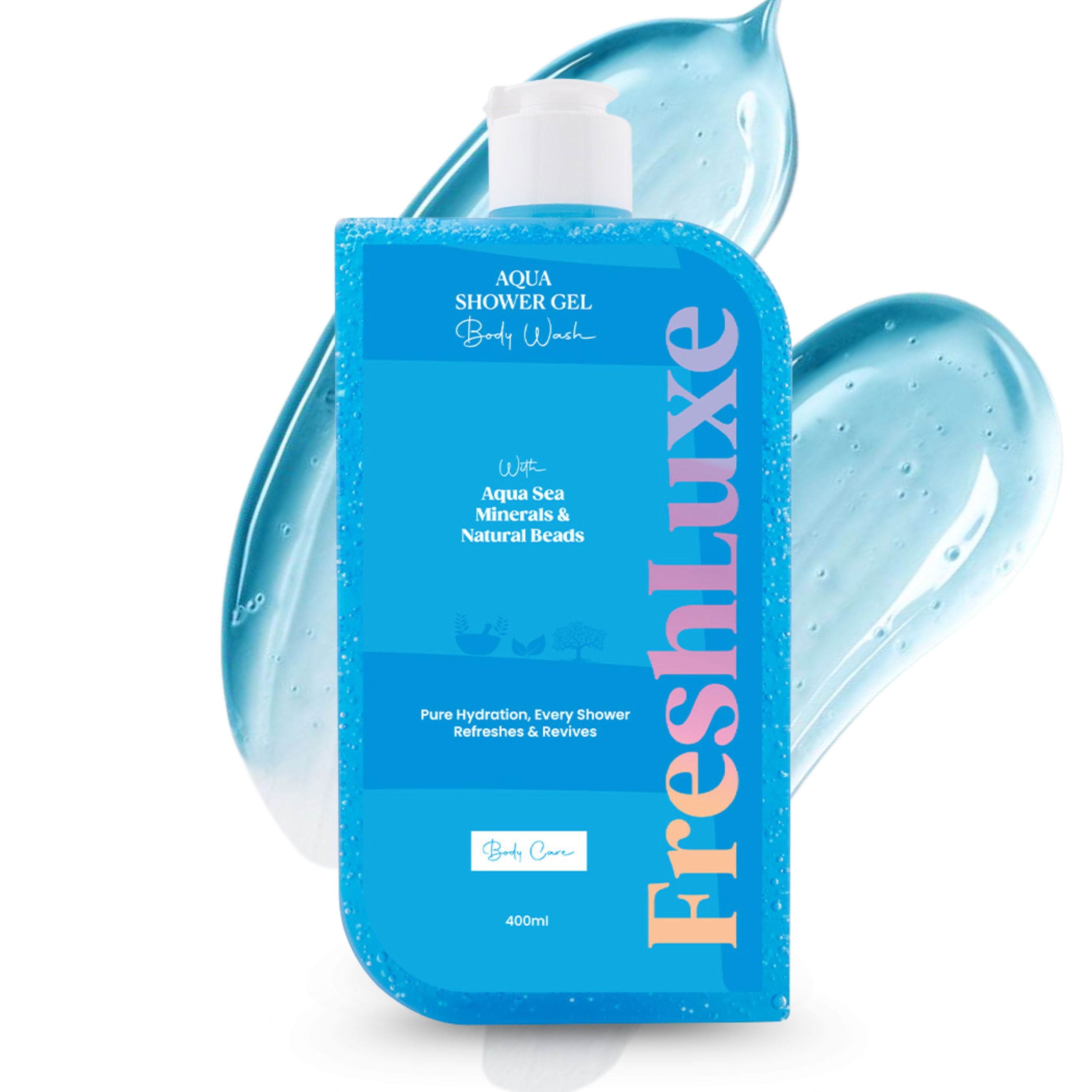 Aqua Essence Bodywash with Sea Salts &amp; Scrub Beads | For Long-Lasting Freshness