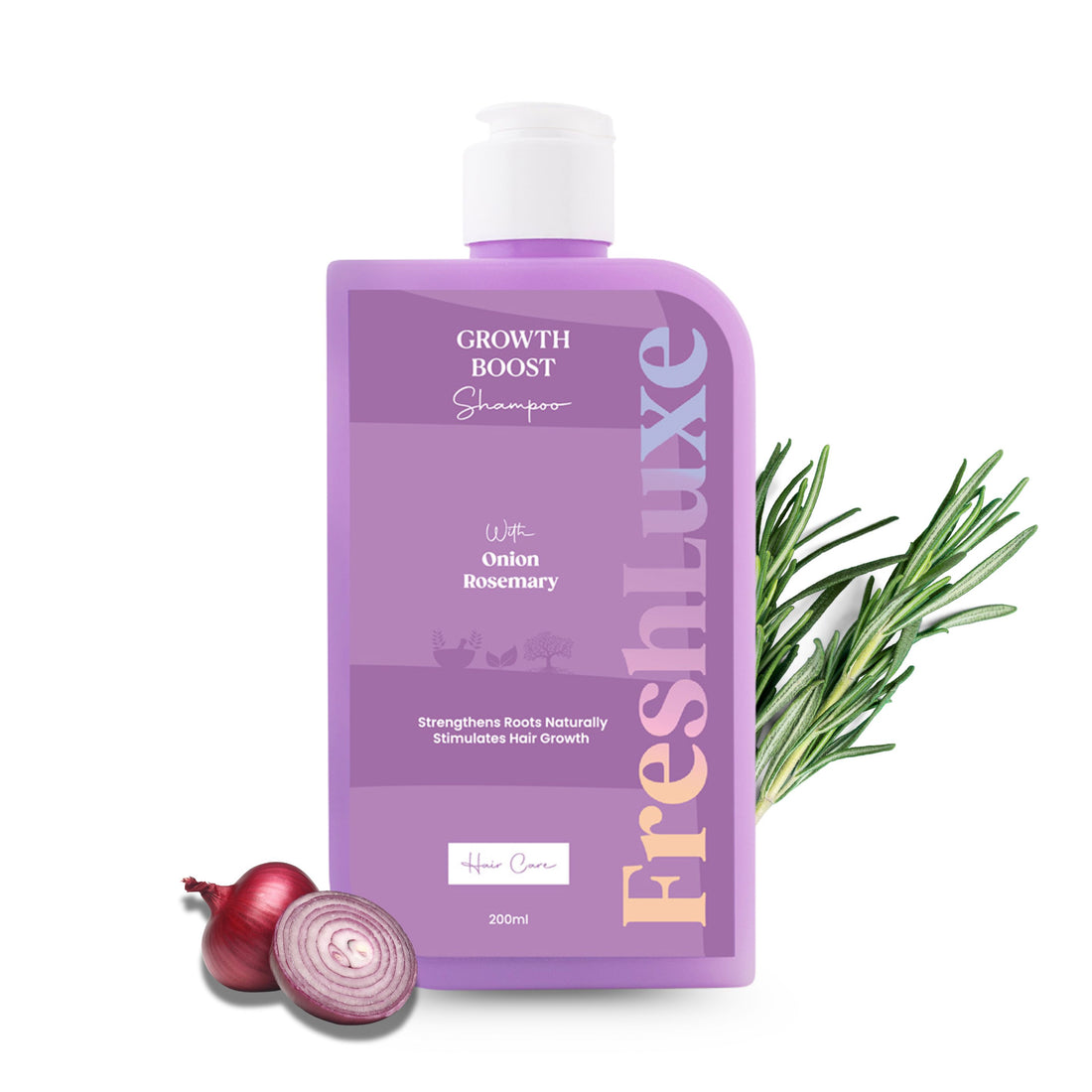 Growth Boost Shampoo with Rosemary &amp; Onion | Strengthens Roots- 200ml