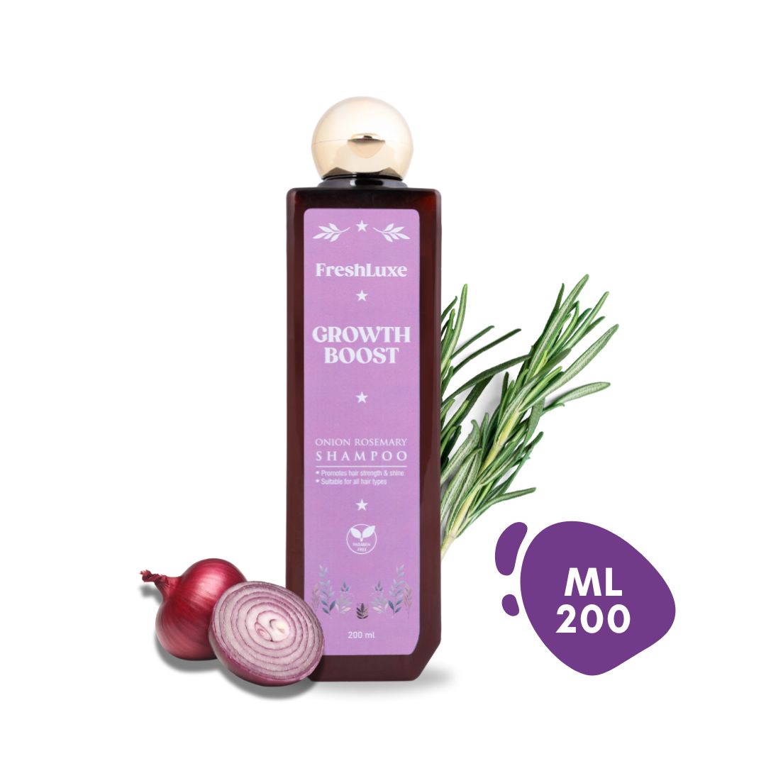 Growth Boost Shampoo with Rosemary &amp; Onion | Strengthens Roots- 200ml