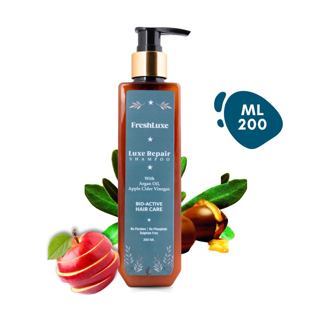 Luxe Repair Shampoo with Moroccan Argan Oil &amp; Apple Cider | For Strength &amp; Repair- 200ml