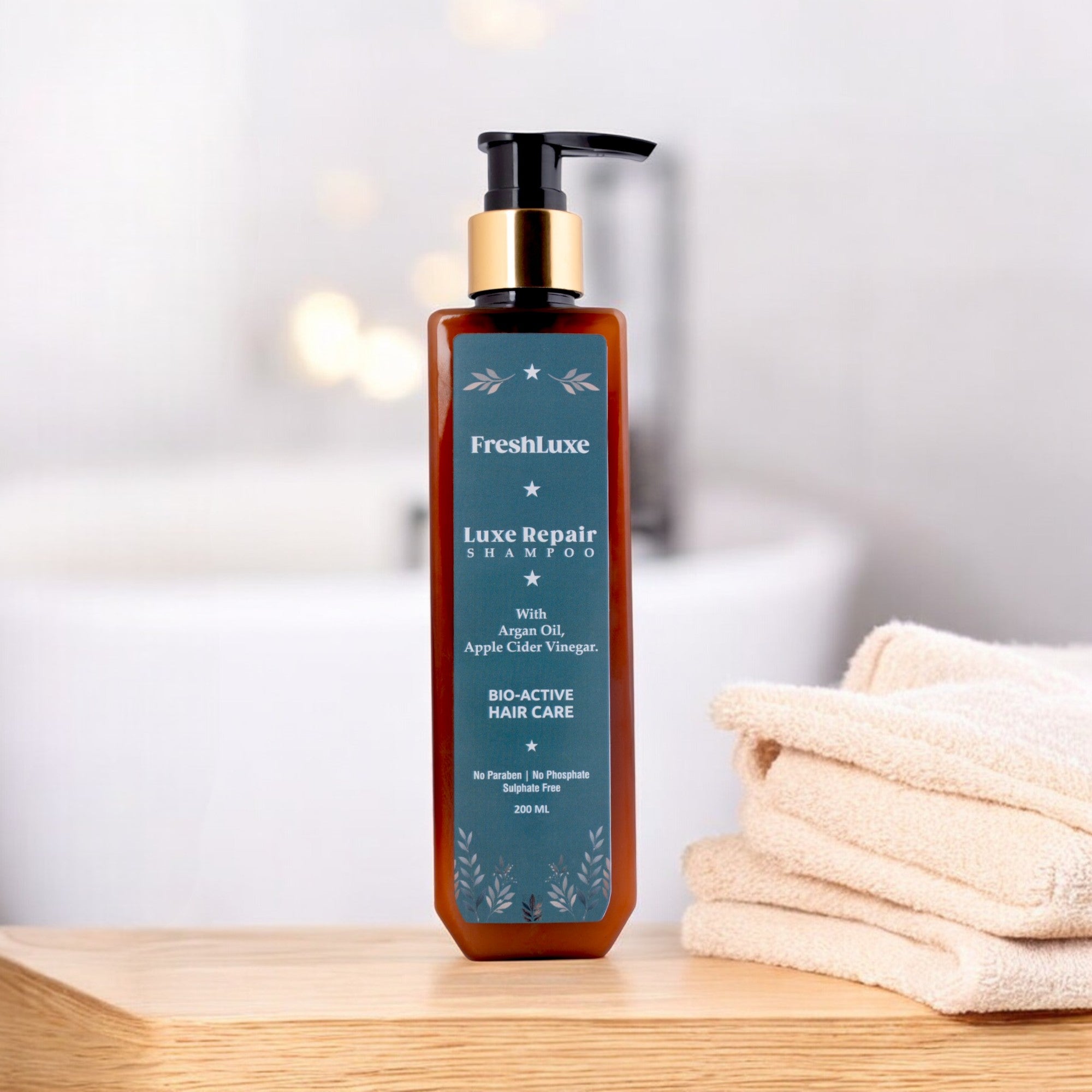 Luxe Repair Shampoo with Moroccan Argan Oil &amp; Apple Cider | For Strength &amp; Repair- 200ml