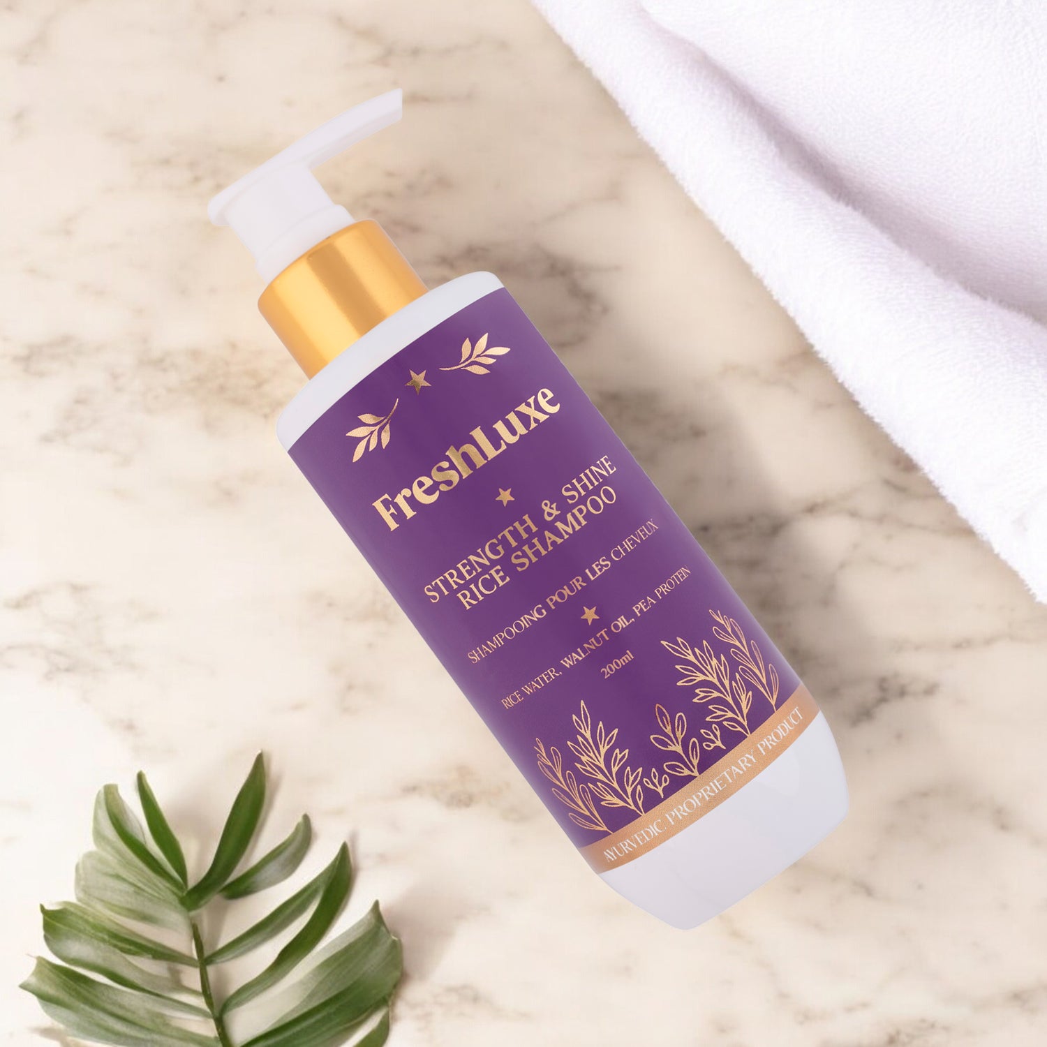 Strength &amp; Shine Rice Water Shampoo with Walnut Oil &amp; Pea Protein | For All Hair Types- 200ml