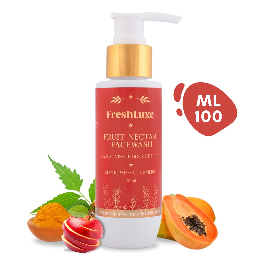 Fruit Nectar Facewash | Apple, Papaya &amp; Turmeric | Brightening &amp; Revitalizing- 100ml