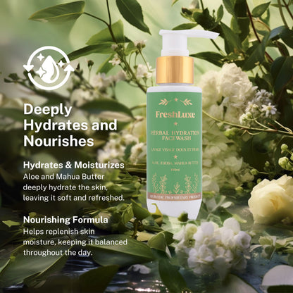 Herbal Hydration Facewash | Aloe Vera &amp; Neem | Gentle Cleanse &amp; Deep Moisture- 100ml