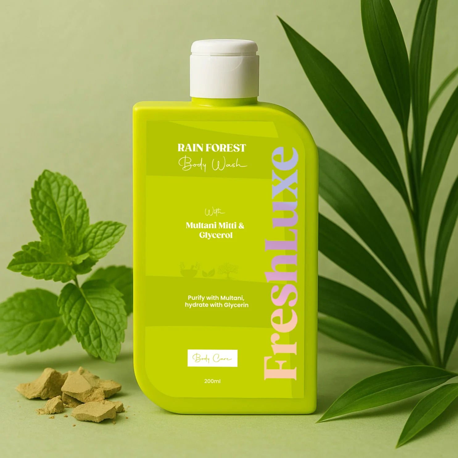 FreshLuxe Rain Forest Body Wash | Paraben &amp; SLS Free | Rain Bath Scent | 200 ml | 400 ml