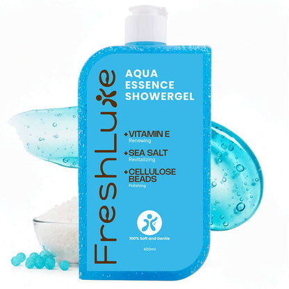 FreshLuxe Aqua Essence Shower Gel |  Deep Hydration &amp; All-Day Freshness | 200 ml | 400 ml