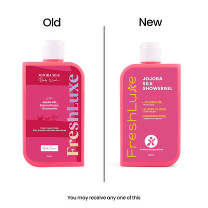 FreshLuxe Jojoba Silk Body Wash |  Nourishing Formula for Silky Smooth &amp; Radiant Skin, 200 ml | 400 ml